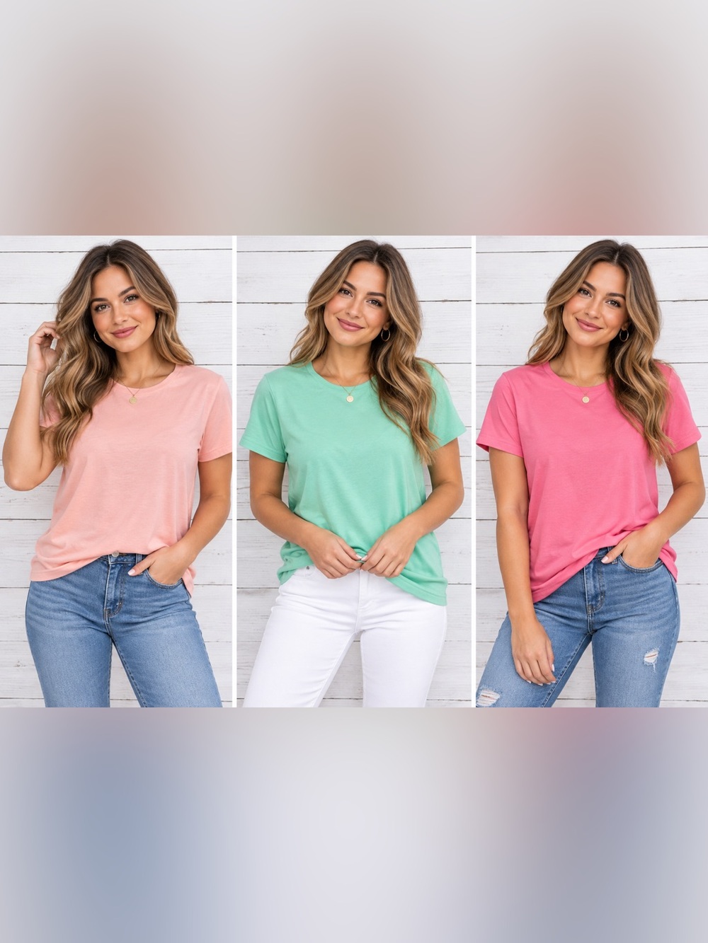 (3) Croft & Barrow Classic Short Sleeve Tee Bundle large